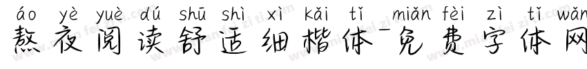 熬夜阅读舒适细楷体字体转换