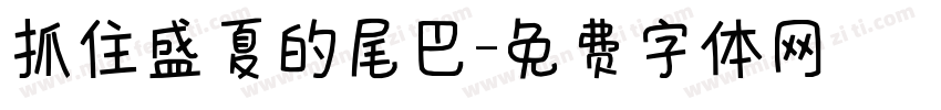 抓住盛夏的尾巴字体转换