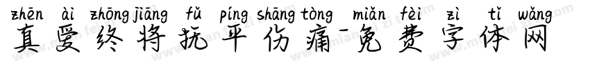 真爱终将抚平伤痛字体转换