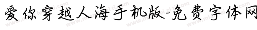 爱你穿越人海手机版字体转换