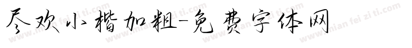 尽欢小楷加粗字体转换