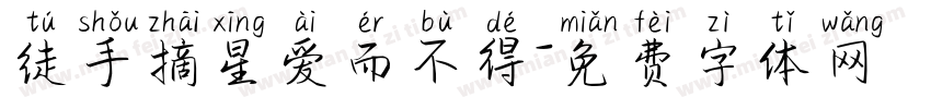徒手摘星爱而不得字体转换