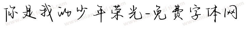 你是我的少年荣光字体转换