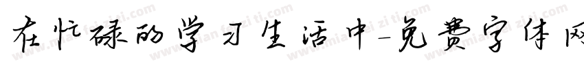在忙碌的学习生活中字体转换
