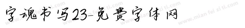 字魂书写23字体转换
