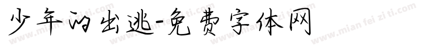 少年的出逃字体转换