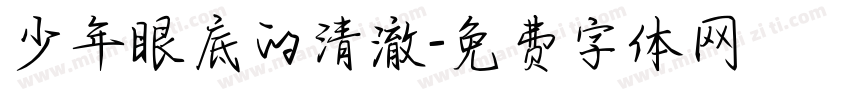 少年眼底的清澈字体转换
