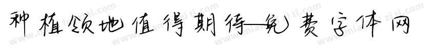 种植领地值得期待字体转换