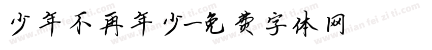 少年不再年少字体转换