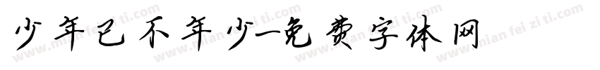少年已不年少字体转换