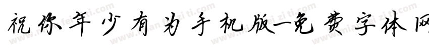 祝你年少有为手机版字体转换