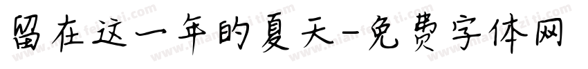 留在这一年的夏天字体转换