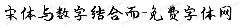 宋体与数字结合而字体转换