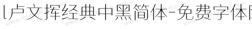 l卢文挥经典中黑简体字体转换