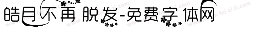 皓月不再脱发字体转换