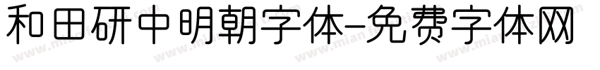 和田研中明朝字体字体转换