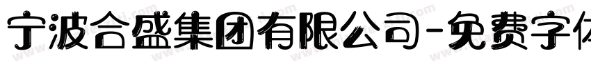 宁波合盛集团有限公司字体转换