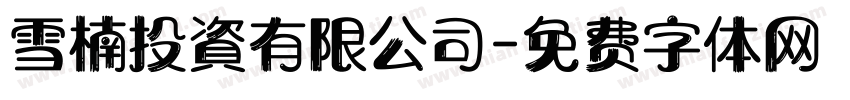 雪楠投資有限公司字体转换