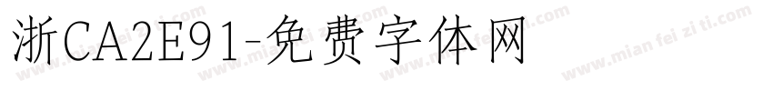 浙CA2E91字体转换