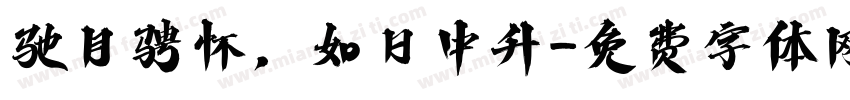 驰目骋怀，如日中升字体转换