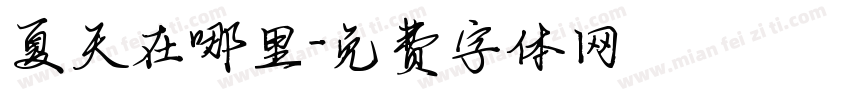 夏天在哪里字体转换