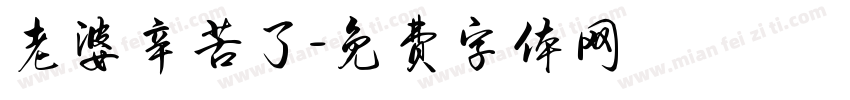 老婆辛苦了字体转换