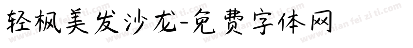 轻枫美发沙龙字体转换
