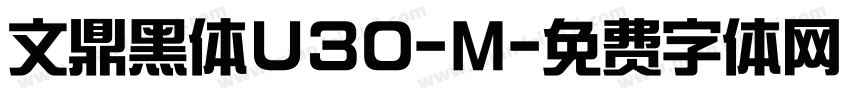 文鼎黑体U30-M字体转换