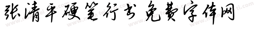 张清平硬笔行书字体转换