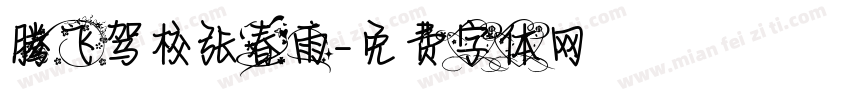腾飞驾校张春雨字体转换