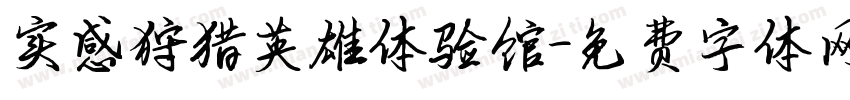 实感狩猎英雄体验馆字体转换