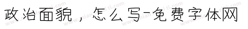 政治面貌，怎么写字体转换