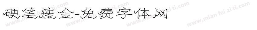 硬笔瘦金字体转换