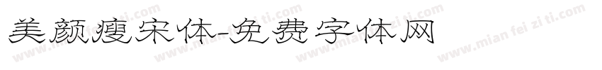 美颜瘦宋体字体转换