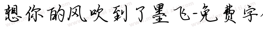 想你的风吹到了墨飞字体转换