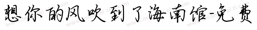想你的风吹到了海南馆字体转换