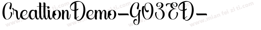 CreattionDemo-GO3ED字体转换