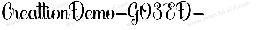 CreattionDemo-GO3ED字体转换