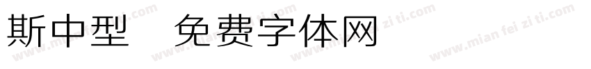 斯中型字体转换