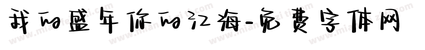 我的盛年你的江海字体转换