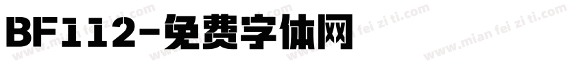 BF112字体转换