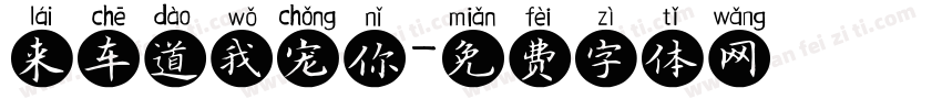 来车道我宠你字体转换