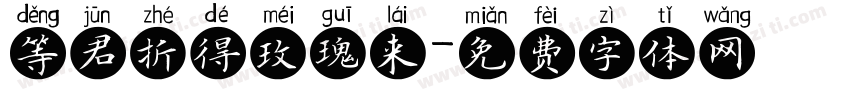 等君折得玫瑰来字体转换