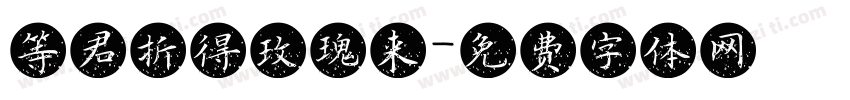 等君折得玫瑰来字体转换