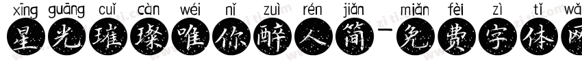 星光璀璨唯你醉人简字体转换