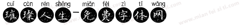 璀璨人生字体转换