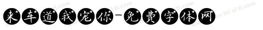来车道我宠你字体转换