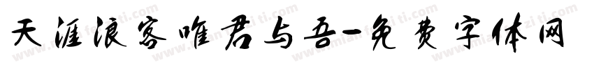 天涯浪客唯君与吾字体转换