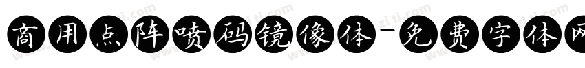 商用点阵喷码镜像体字体转换