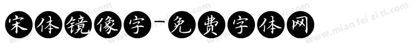 宋体镜像字字体转换
